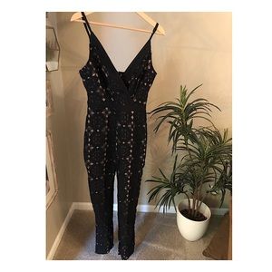 Black lace one piece